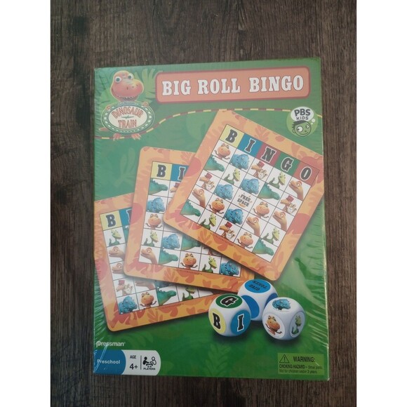Big Roll Bingo Game Dinosaur Train Pressman 2010 PBS Kids - Picture 1 of 2